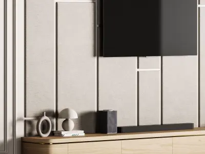 Modern TV Wall 031 3D model