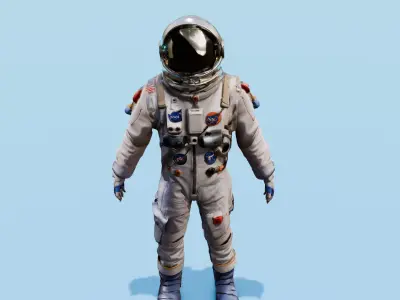  Astronaut Rigged 3D Model Low-poly 3D model