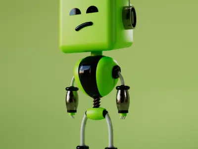 SAD BOT Low-poly 3D model