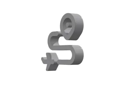 3d airplane journey icon Low-poly 3D model