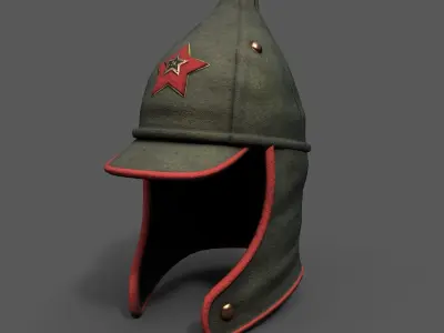 Helmet Hat Russian Soviet Army combat  Low-poly 3D model