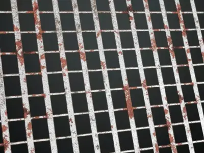 Rusted Metal Walkway PBR Seamless Texture