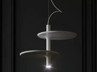 Victoria Pendant by Kundalini Black and White 3D model