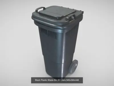 Plastic Waste Bin 3D Model Pack