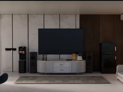 Living room 3D model 77