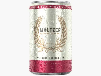  Slim Beer Can With Droplets 150ml 