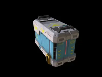 Sci-fi box Low-poly 3D model order