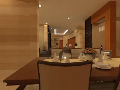 3D house with full interior  3D model