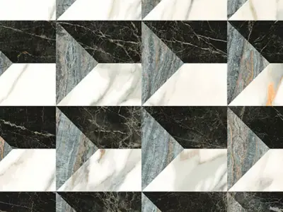 Tri Tone Marble Geometry Tile Texture
