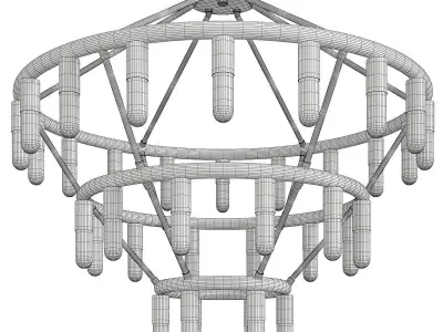 Maynor Candles Chandelier Low-poly 3D model