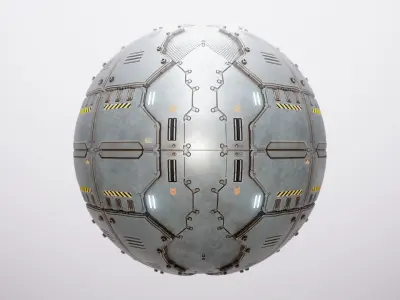 PBR Sci-Fi Spaceship Texture 61 Low-poly 3D model