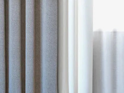 Curtains 67 Curtains with Tulle Backhausen Treccia 3D model