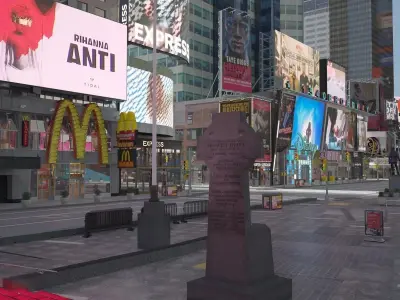 New York Times Square at Day and Night 3D model