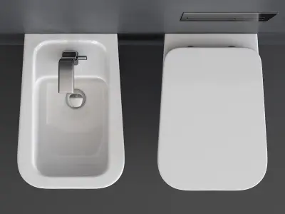 Ceramica Flaminia Como Wall-Hung WC Low-poly 3D model