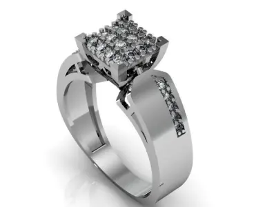 wedding ring 3D print model 50