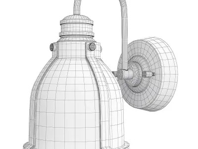 VINTAGE LIBRARIAN SCONCE Low-poly 3D model