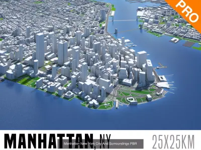 New York Chicago San Francisco Los Angeles Miami Seattle USA 3D Model Pack