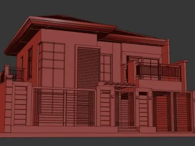 Residential villa 3D model