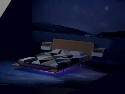 Flying bed 3D model
