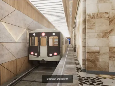 Subway Stations Collection Interiors 3D Model Pack