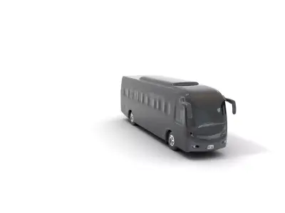 Sleek Black Bus model pack Low-poly 3D model