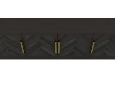Restoration Hardware- Herringbone Media Console-002 3D model