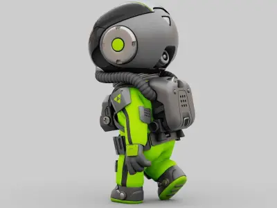 TOON  ASTRONAUT K-2000  RIGGED 3D model