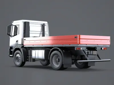  Realistic Flatbed Truck 