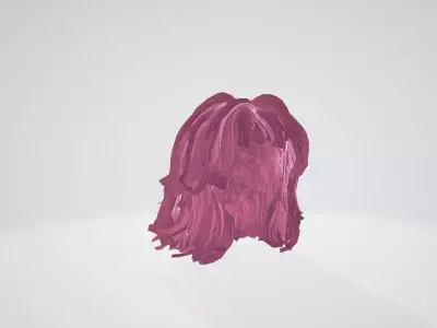 Realistic Pink Hair 3D Model 3D model
