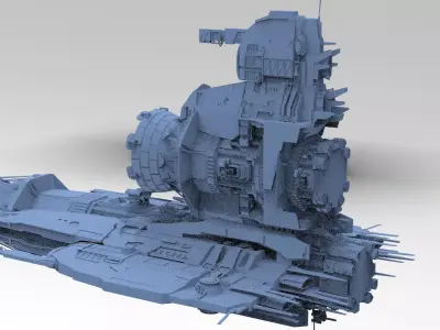 Sci-Fi Droid Canon ship  3D model