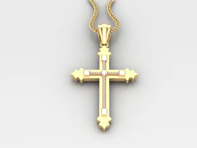 Cross Light Gold 4CP083 3DM STL 3D model