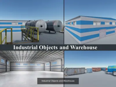 Industrial Props and Warehouses Collection 3D Model Pack