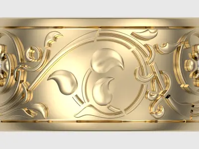 Flourish Weave Pattern Ring JDBCo 3D print model