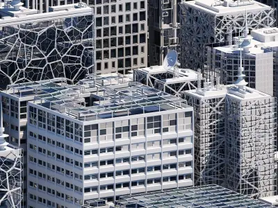 Futuristic Skyscraper Collection H 1 3D model