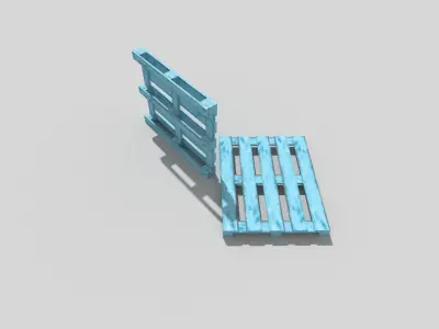Wooden Pallet Low-poly 3D model