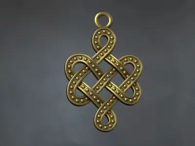 Celtic Braided Pattern Pendant 3D print model