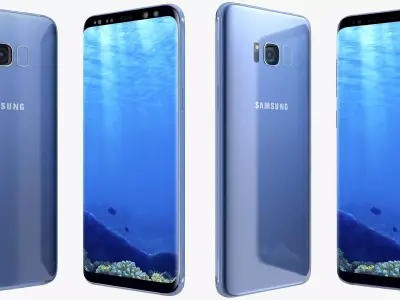 Samsung Galaxy S8 Coral Blue  3D model