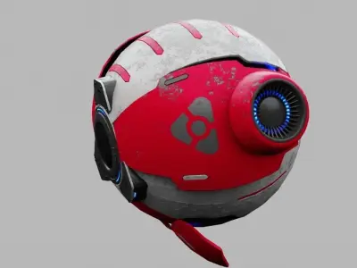 SPY DROID ZEPHIROUS  rigged 3D model