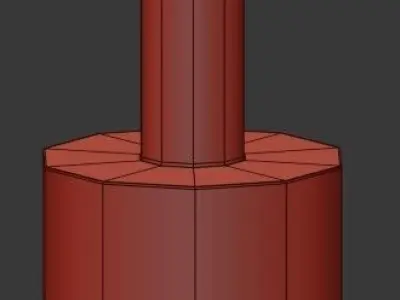 Untitled chandelier with six glass shades 3D model