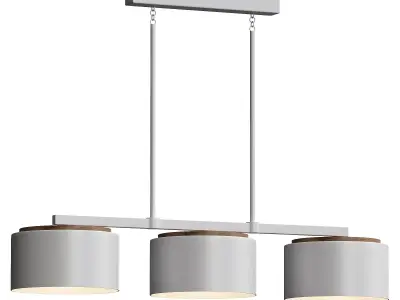 Donal 3 Light Metal Dimmable Kitchen Island Chandelier 3D model