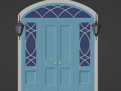 Door and Lantern 3D model
