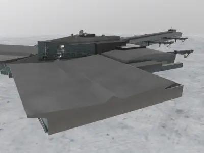 LBSF Terminal 2 Low-poly 3D model
