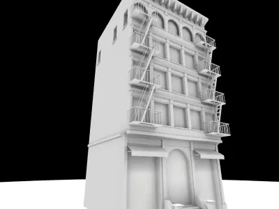 Nyc Building 12 type 1 Low-poly 3D model