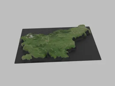 Slovenia Map Country Low-poly 3D model