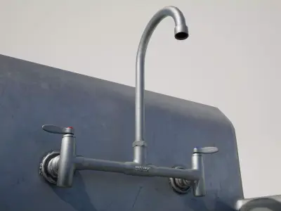  Industrial Sink Low-poly 3D model