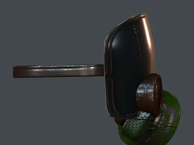 Gas mask helmet 3d model scifi Low-poly  Low-poly 3D model