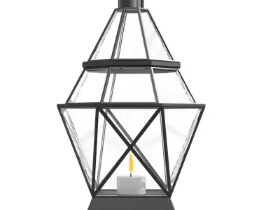 Black Floor lantern 3D model