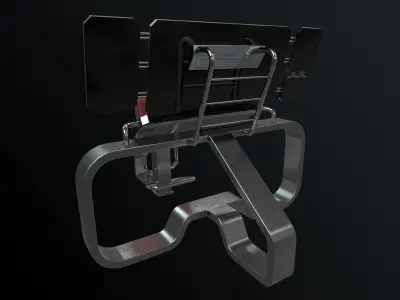 Lowpoly Scifi Computer Control Station Low-poly 3D model
