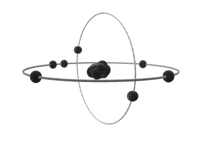 Nitrogen Chemical Element v2 001 Low-poly 3D model
