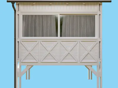 Sunroom Low-poly 3D model